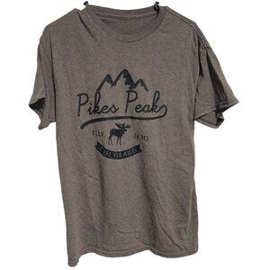 Pikes Peak Colorado T Shirt Womens Size Large National Forest Rocky Mountains